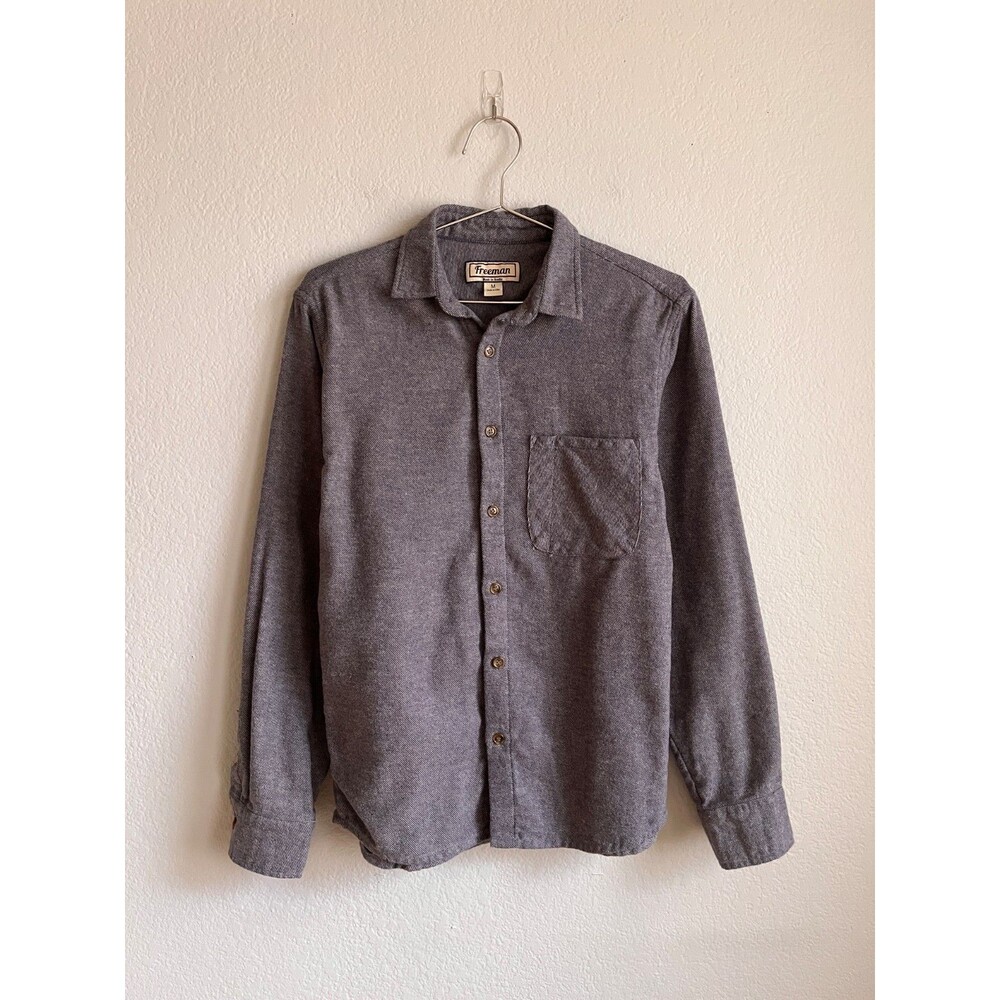 Freeman Seattle Weathervane Flannel in Blue Size MEDIUM
